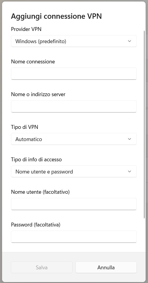 Come creare una VPN