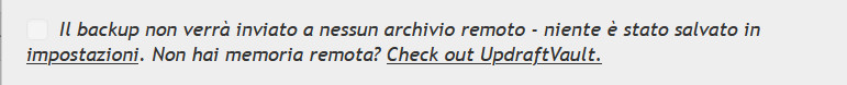 UpdraftPlus: Come creare un backup