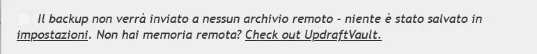 UpdraftPlus: Come creare un backup