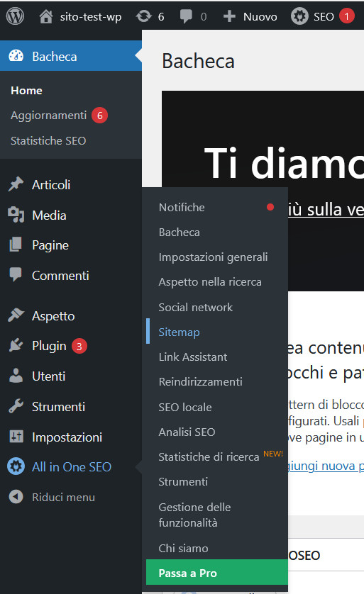 Come creare una sitemap su WordPress