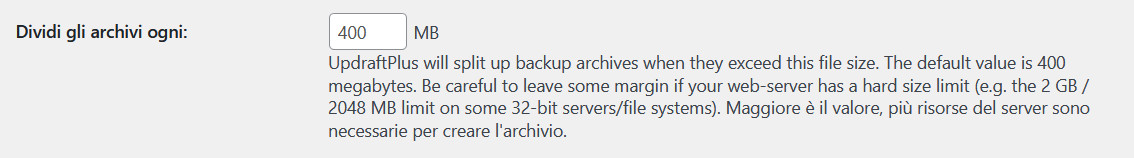 UpdraftPlus: Come creare un backup