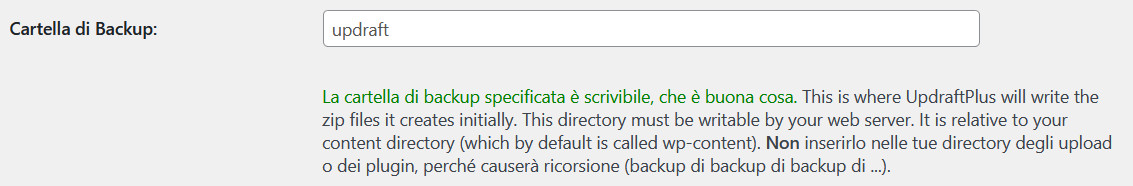 UpdraftPlus: Come creare un backup