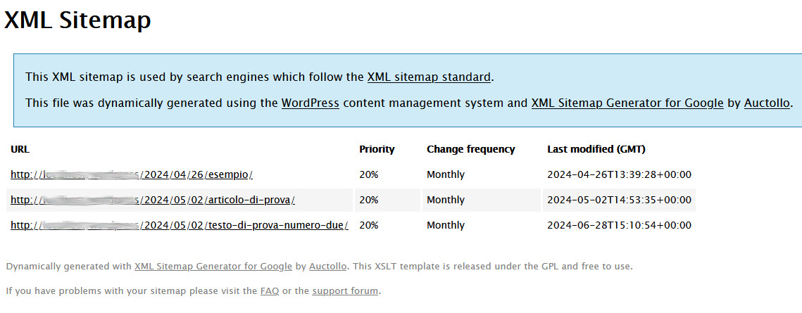 Come creare una sitemap su WordPress