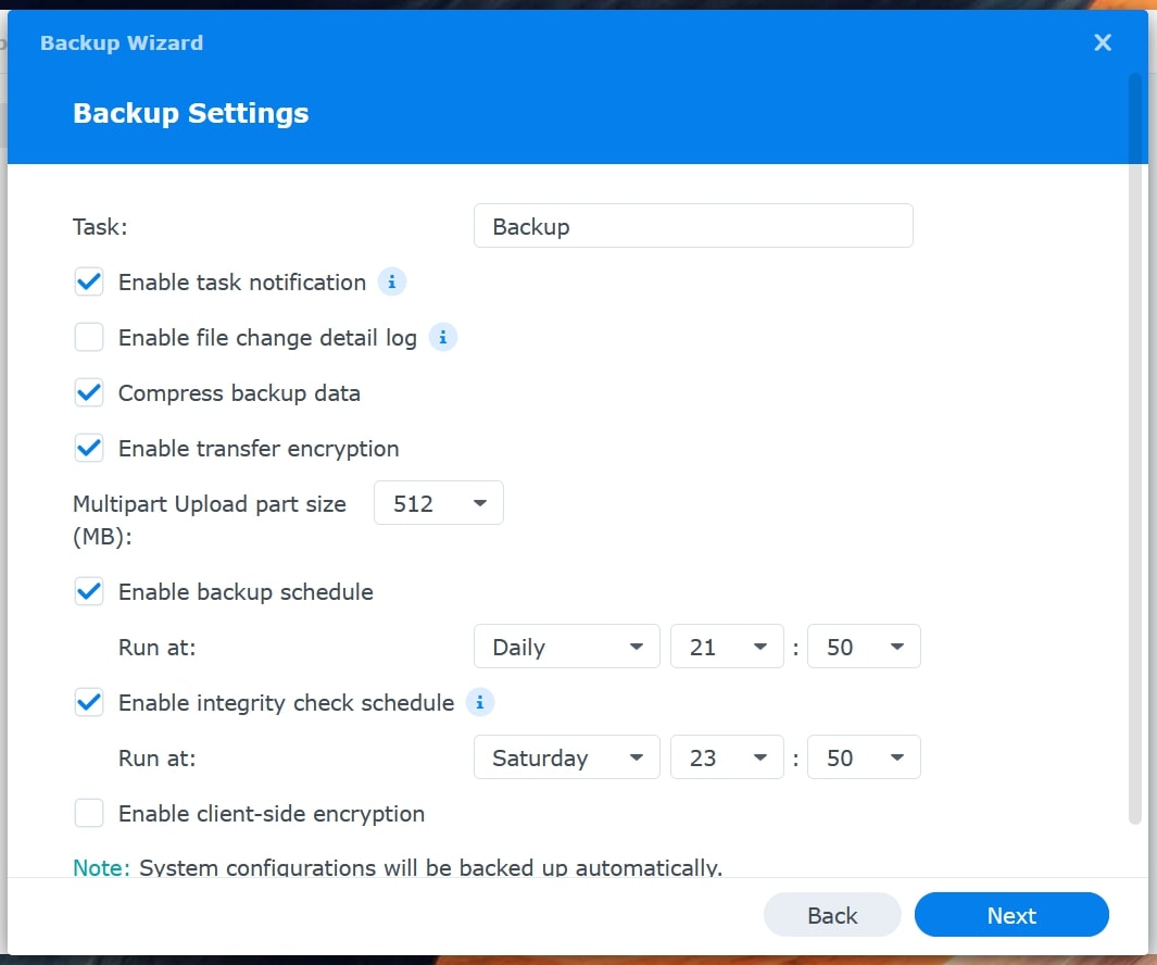 Configurazione S3 su NAS Synology